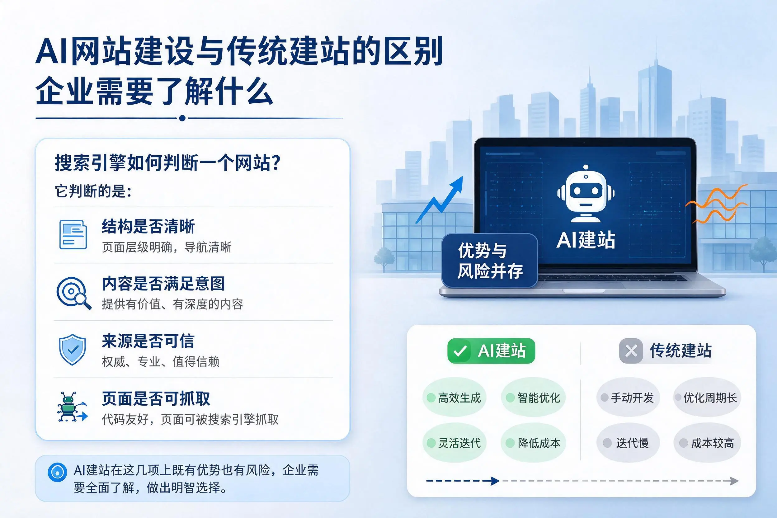 AI网站建设与传统建站的区别，吉安企业需要了解什么