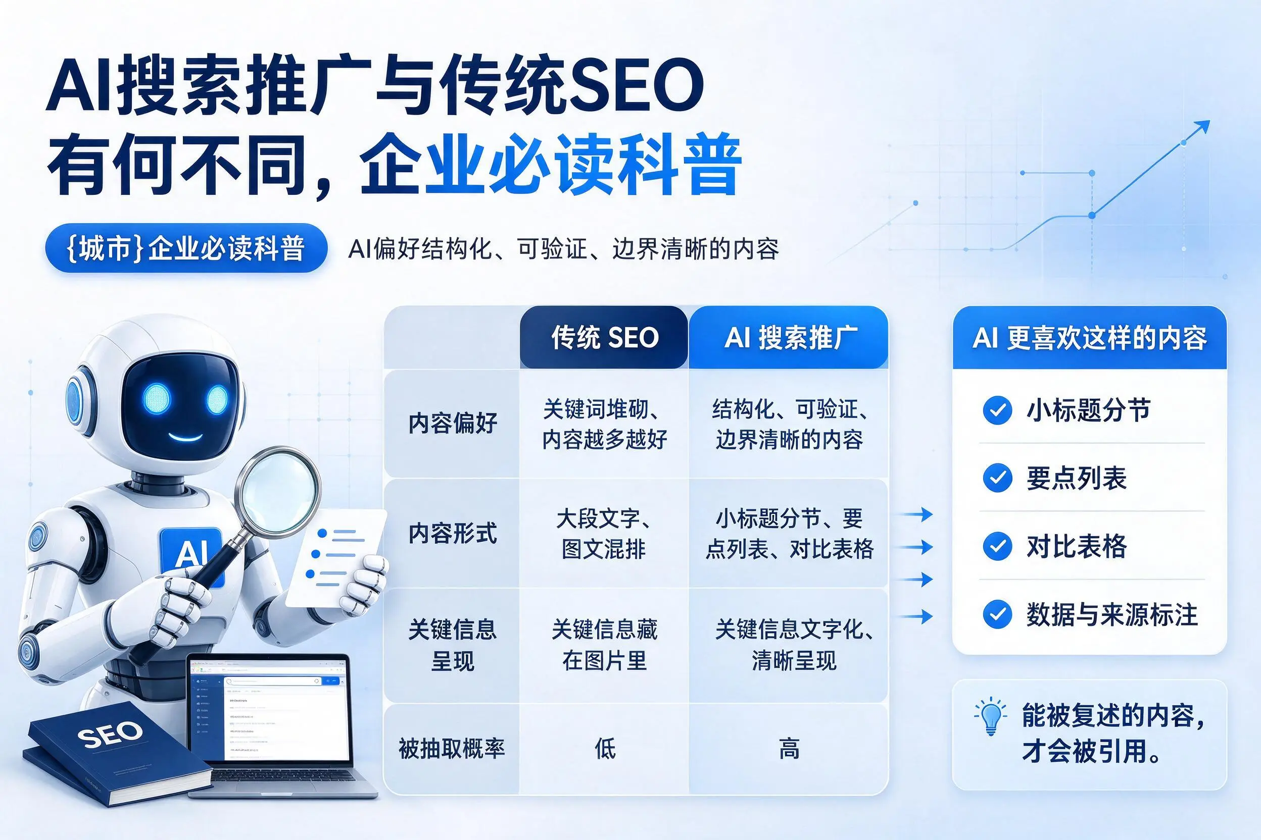 AI搜索推广与传统SEO有何不同,吉安企业必读科普